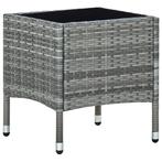vidaXL Tuintafel 40x40x45 cm poly rattan grijs, Verzenden, Nieuw
