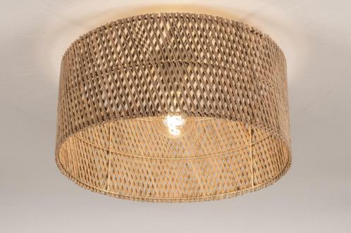 Rietveld Plafondlampen - Beige, Naturel - Rotan, Huis en Inrichting, Lampen | Plafondlampen, Verzenden