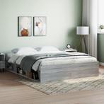 vidaXL Bedframe grijs sonoma eikenkleurig 140x200 cm, Huis en Inrichting, Slaapkamer | Bedden, Verzenden, 140 cm, 200 cm, Grijs