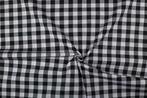 Brabants bont stof zwart wit geruit - 18mm geruit, 120 cm of meer, Zwart, Ophalen of Verzenden, Katoen