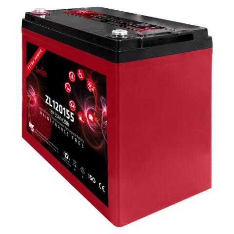Zenith AGM Deep Cycle accu | ZL120155 | 12V 55Ah, Auto-onderdelen, Accu's en Toebehoren, Ophalen of Verzenden