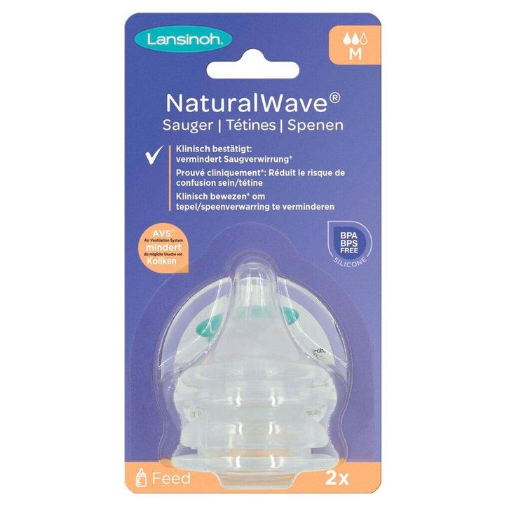Lansinoh Natural Wave Medium Flesspeen, Kinderen en Baby's, Babyvoeding en Toebehoren, Nieuw, Verzenden