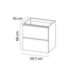 Wastafelonderkast Tiger Loft 60 cm Mat Zwart, Ophalen of Verzenden, Nieuw