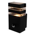 LED buiten wandlamp met sensor | vierkant | GU10 | zwart, Huis en Inrichting, Ophalen of Verzenden, Nieuw, Modern