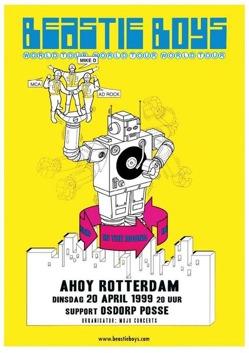 Posters - Poster Beastie Boys - Ahoy Rotterdam, Verzamelen, Muziek, Artiesten en Beroemdheden, Zo goed als nieuw, Verzenden