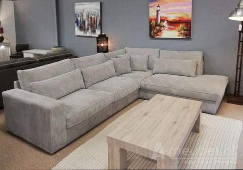 Hoekbank Terheijden - hoekbanken - Zilver, Huis en Inrichting, Banken | Sofa's en Chaises Longues, Nieuw, Stof