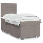 vidaXL Boxspring met matras stof taupe 90x190 cm, Huis en Inrichting, Slaapkamer | Bedden, 90 cm, Eenpersoons, Verzenden, Nieuw