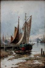 Adolf Kaufmann (1848/58? - 1916) - Fishing boats off