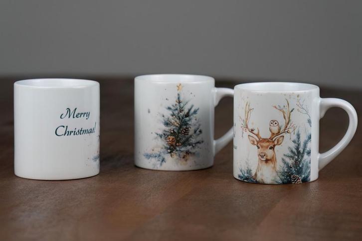 Mokken uitverkoop - kerstmokken en vogelmokken sale korting, Huis en Inrichting, Keuken | Servies, Nieuw, Keramiek, Verzenden