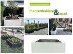Witte plantenbakken; grote stalen plantenbakken voor buiten!