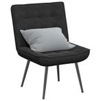 vidaXL Relaxstoel 64x74x84 cm fluweel zwart, Huis en Inrichting, Stoelen, Verzenden, Nieuw, Zwart