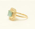 Cocktailring - 18 karaat Geel goud - 2.15ct. tw. Smaragd -