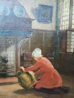 Carl Andreas Seeber (1855-1915) - De werkster, Antiek en Kunst, Kunst | Schilderijen | Klassiek