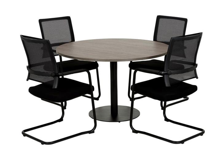 Ronde vergadertafel 120  Raider Donkergrijs Eiken, Zakelijke goederen, Kantoor en Winkelinrichting | Kantoormeubilair en Inrichting