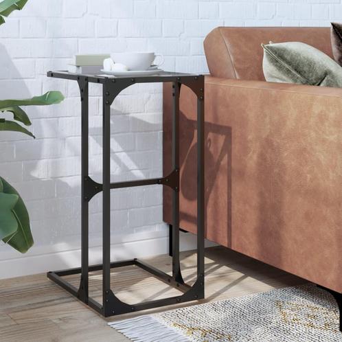 vidaXL Bijzettafel met transparant glazen blad 40x30x61,5 cm, Huis en Inrichting, Tafels | Bijzettafels, Nieuw, Verzenden