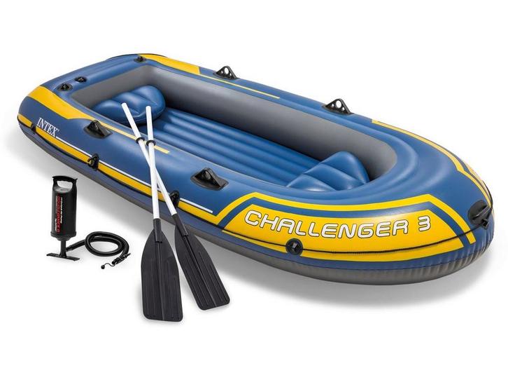 Intex Challenger 3 - Opblaasboot Set - 295 x 137 x 43 cm -, Huis en Inrichting, Woonaccessoires | Overige, Zo goed als nieuw, Verzenden