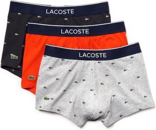 Lacoste Heren 3-pack Trunk - XS - Silver Chine/Graphite Som, Kleding | Heren, Ondergoed, Verzenden