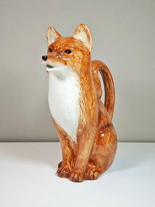 Kan - Keramiek - Met de hand geschilderde vos kan, Antiek en Kunst, Kunst | Designobjecten