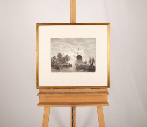 Jacobus Theodorus Abels (1803-1866) - Molen bij het water, Antiek en Kunst, Kunst | Schilderijen | Klassiek