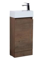 Toiletmeubel Peru 40 x 22 cm Bruin Eiken Fonteinmeubel, Doe-het-zelf en Verbouw, Sanitair, Verzenden, Nieuw, Wastafel