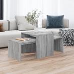 vidaXL Salontafelset 100x48x40 cm bewerkt hout grijs sonoma, Minder dan 50 cm, 100 tot 150 cm, Verzenden, Nieuw