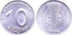 Duitsland 10 Pfennig Ddr 1950 E J1503 bfr / f prfr aluminium, Verzenden