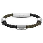 Police PEAGB2120005 Armband - Zwart Leer met Zilver, Sieraden, Tassen en Uiterlijk, Armbanden, Verzenden, Nieuw