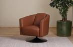 Cognac draaifauteuil, Huis en Inrichting, Ophalen of Verzenden, Nieuw, Leer