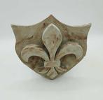 sculptuur, Medaglione giglio fiorentino - 33 cm - Steen, Antiek en Kunst