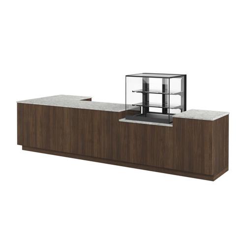 Hoektoonbank TONNY 7 | 380x140cm | Notenhout & beton, Zakelijke goederen, Kantoor en Winkelinrichting | Winkel en Inventaris, Verzenden