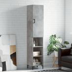vidaXL buffetkast 34,5x34x180 cm bewerkt hout betongrijs, Huis en Inrichting, Kasten | Buffetkasten, Minder dan 50 cm, Verzenden