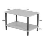 [en.casa] Salontafel Jelling 43x70x44 cm houtkleurig, Huis en Inrichting, Tafels | Salontafels, Nieuw, Verzenden