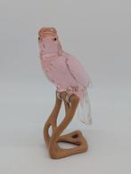 Swarovski - Figuur - Rosa Kakadu auf Ast - Kristal, Antiek en Kunst, Curiosa en Brocante