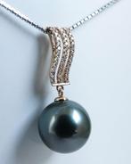 Hanger - 18 karaat Geel goud Parel - Diamant -