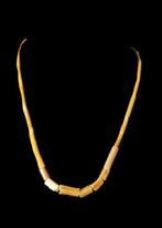 Oud-Romeins Beige glas Buikvormige kralenketting (Zonder, Antiek en Kunst