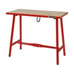 Inklapbare werkbank 120 cm met houten werkblad - rood, Doe-het-zelf en Verbouw, Werkbanken, Nieuw, Ophalen of Verzenden