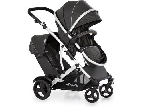 Hauck Duett 2 duo buggy - Vanaf geboorte - Zwart, Huis en Inrichting, Woonaccessoires | Overige, Zo goed als nieuw, Verzenden
