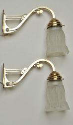 Art Nouveau - Wandkandelaar (2) - persglas