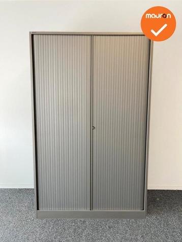 Roldeurkast - Ahrend - 195x120x45cm - Zilvergrijs met zilver beschikbaar voor biedingen