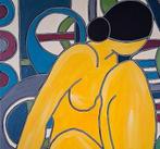 Patricia Kleyman (1965) - Jolie Brune Nue de Profil sur Fond