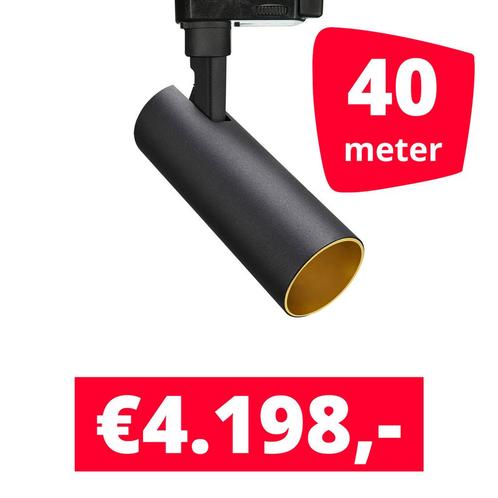 *TIP* LED Railverlichting Meteora Zwart 40 spots + 40M rails, Zakelijke goederen, Kantoor en Winkelinrichting | Winkel en Inventaris