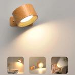 Houten led wandlamp draadloos touch dimbaar, Huis en Inrichting, Lampen | Spots, Verzenden, Nieuw