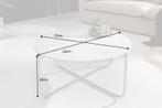 Ronde salontafel NOBLE 65cm wit marmer afneembaar tafelblad, Huis en Inrichting, Tafels | Salontafels, Ophalen of Verzenden, Nieuw