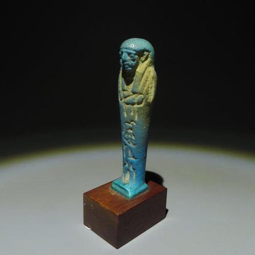 Oud-Egyptisch Faience Ushebti. Late Periode, 664 - 332, Verzamelen, Mineralen en Fossielen