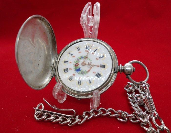Lepine - Silver hunter Pocket watch key - 1850-1900, Sieraden, Tassen en Uiterlijk, Horloges | Heren