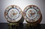 Bord (2) - Porselein - 2 borden van Qianlong.