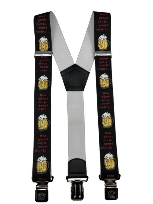 Fun bretel Bierpul met de sterkste stalen clips, Kleding | Heren, Riemen en Ceinturen, Nieuw, Verzenden