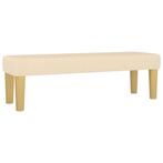 vidaXL Bankje 100x30x30 cm stof crèmekleurig, Verzenden, Nieuw, Stof, Minder dan 150 cm