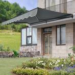 Zonnescherm / Luifel - 400 x 300 cm - Grijs - Incl. Bevestig, Tuin en Terras, Zonneschermen, Verzenden, Nieuw