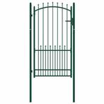vidaXL Poort met speerpunten 100x175 cm staal groen, Tuin en Terras, Verzenden, Nieuw
